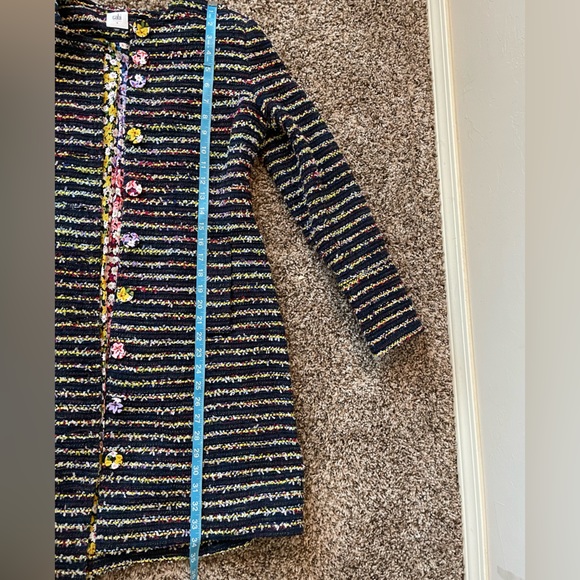 CAbi navy tweed trench coat - size 4 - Picture 8 of 15